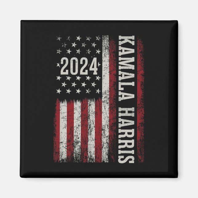 Aimant Harris 2024 American Flag Kamaka Supporter (Devant)