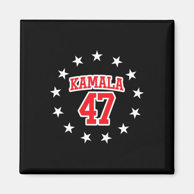 Aimant Harris 47th President Red White &amp; Blue Stars D (Devant)