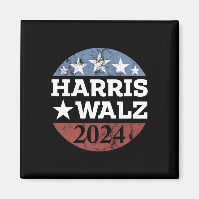Aimant Harris &amp ; Tim Walz Pour La Campagne Président  (Devant)