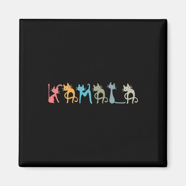 Aimant Harris Cat Lettering Positive Funny (Devant)
