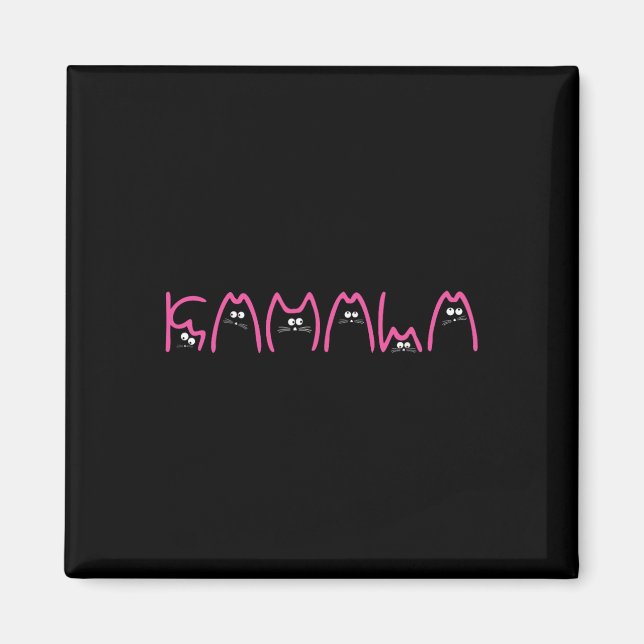 Aimant Harris Cat Lettering Positive Funny 13 (Devant)