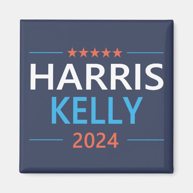 Aimant Harris Kelly 2024 Kamala Harris Democrat (Devant)