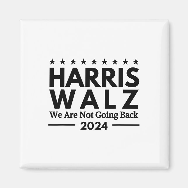 Aimant Harris Tim Walz 2024 On Ne Recule Pas  (Devant)