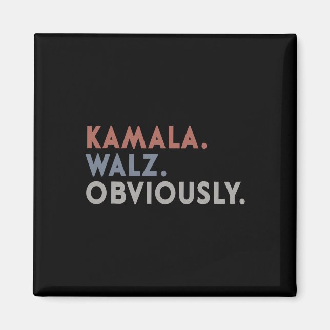 Aimant Harris Tim Walz Votez de toute évidence Harris Wal (Devant)