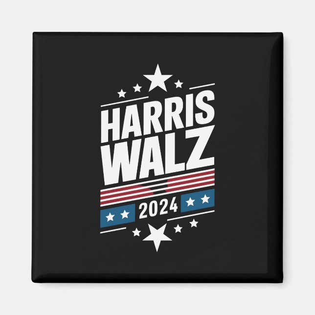 Aimant Harris Valse 2024 Kamala Harris Tim Valse 2024  (Devant)