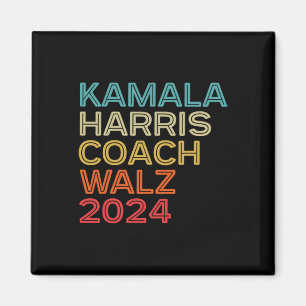 Aimant Harris Waltz 2024 Kamala Harris Coach W 2024 Retro