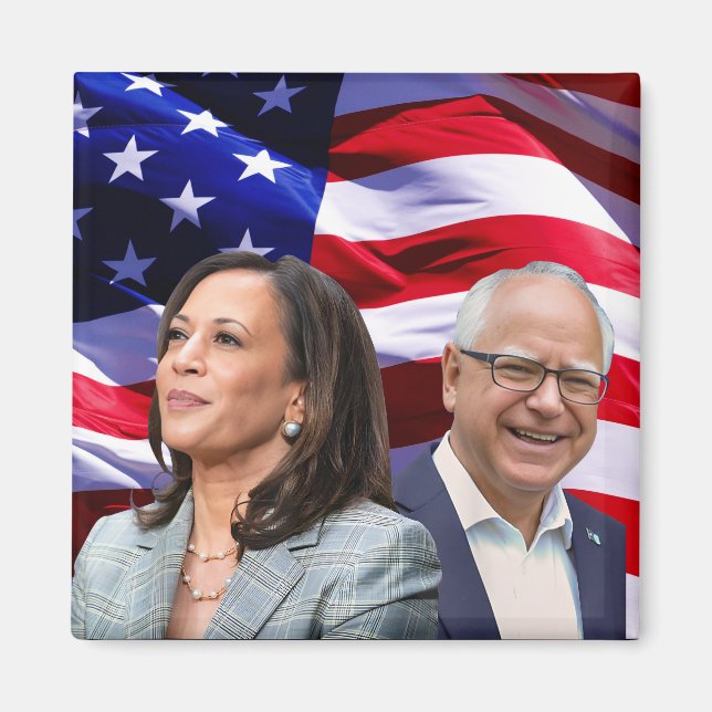 Aimant Harris Waltz 2024 - Kamala Harris Tim Waltz (Devant)