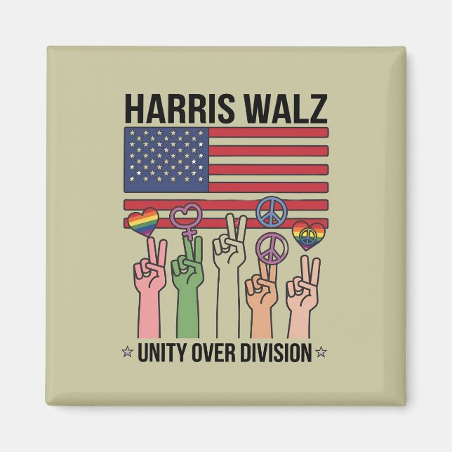 Aimant Harris Waltz 2024 Unité plutôt que division (Devant)
