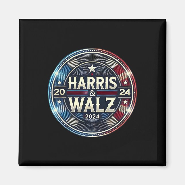 Aimant Harris Walz Président de l'élection présidentielle (Devant)