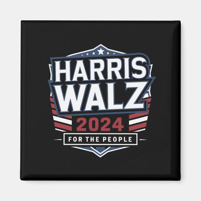 Aimant HarrisWaltz 2024 Shirt KamalaHarris TimWaltz 2024 (Devant)