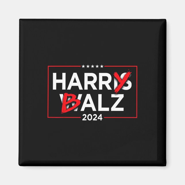 Aimant Harry B Kamala Harris Et Tim W 2024 (Devant)