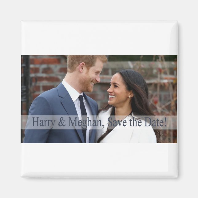 Aimant Harry & Meghan, sauvez la date ! (Devant)