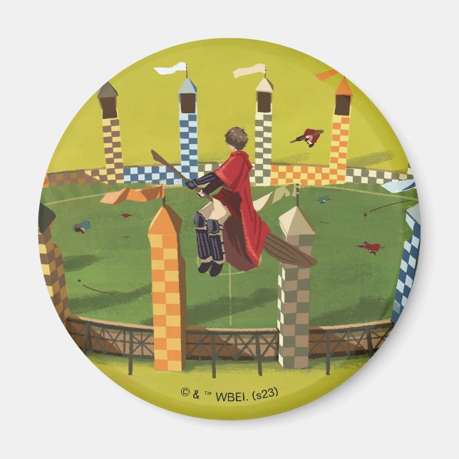 Aimant HARRY POTTER™ à la recherche de l'entonnoir d'or (Devant)