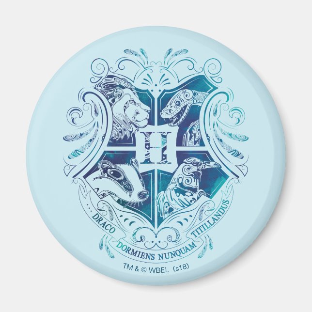 Aimant Harry Potter | Aguamenti HOGWARTS™ Crest (Devant)