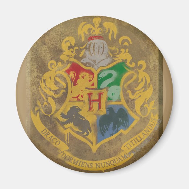 Aimant Harry Potter | Blason rustique de Poudlard (Devant)