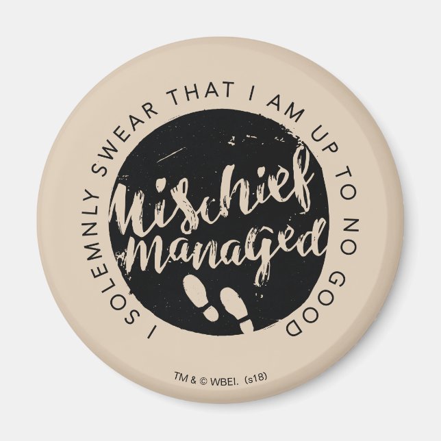 Aimant Harry Potter | Carte du Maraudeur Typographie des  (Devant)