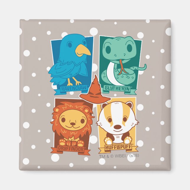 AIMANT HARRY POTTER™ | CARTOON HOGWARTS™ MAISONS (Devant)