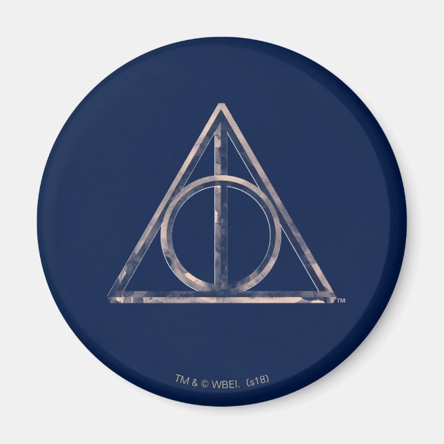 Aimant Harry Potter | Deathly Hallows Watercolor (Devant)