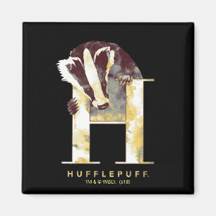 Aimant Harry Potter   HUFFLEPUFF™ Blason Watercolor