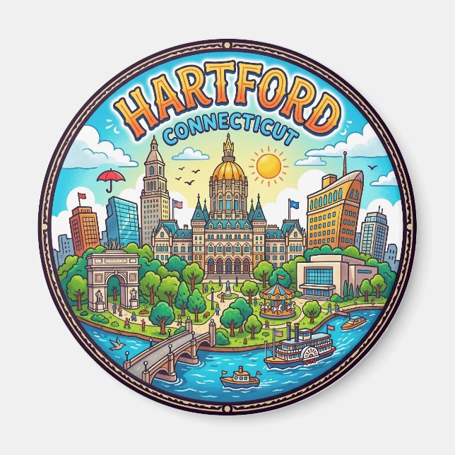 Aimant Hartford États-Unis (Devant)