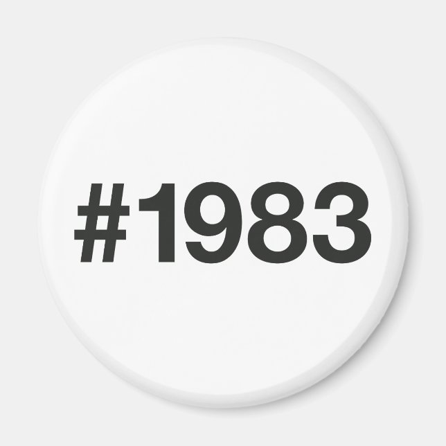 Aimant Hashtag 1983 42 Anniversaire (Devant)