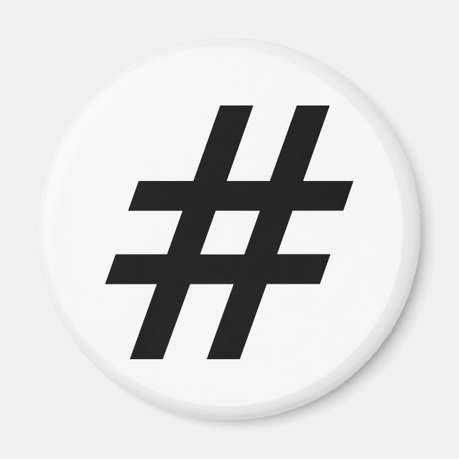 Aimant hashtag symbole texte lettre hashtag (Devant)