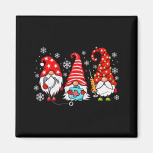 Aimant Haut de scrub Noël Nain infirmière Er Rn Soins Inf