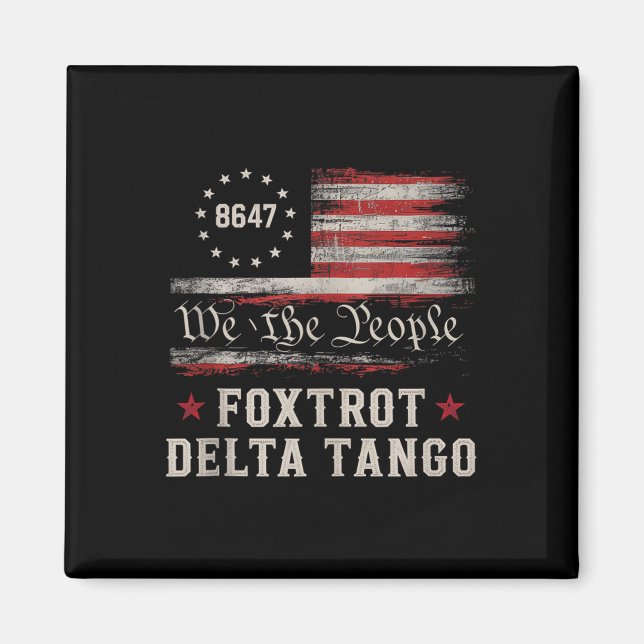 Aimant Haut de tank drapeau américain 8647 Foxtrots Delta (Devant)