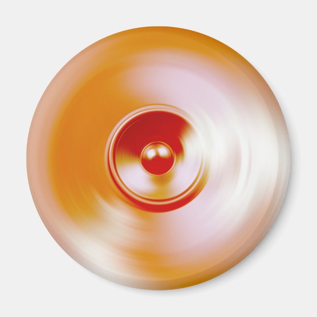 Aimant Haut-parleur de musique à rotation rouge (Devant)
