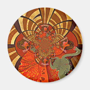 Aimant Hauteurs de Whimsical : Belle girafe drôle Africai