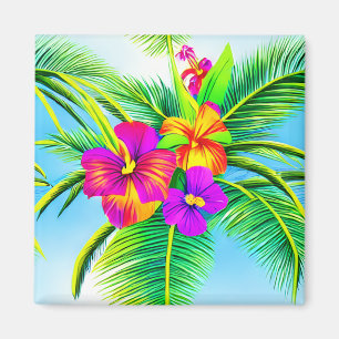 Aimant Hawaï Tropical Motif sans couture