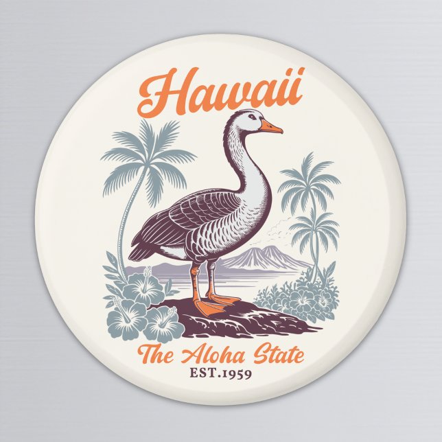 Aimant Hawaii Aloha State Goose Graphic  (Créateur téléchargé)
