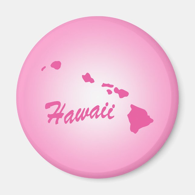 Aimant Hawaii de l'État rose (Devant)