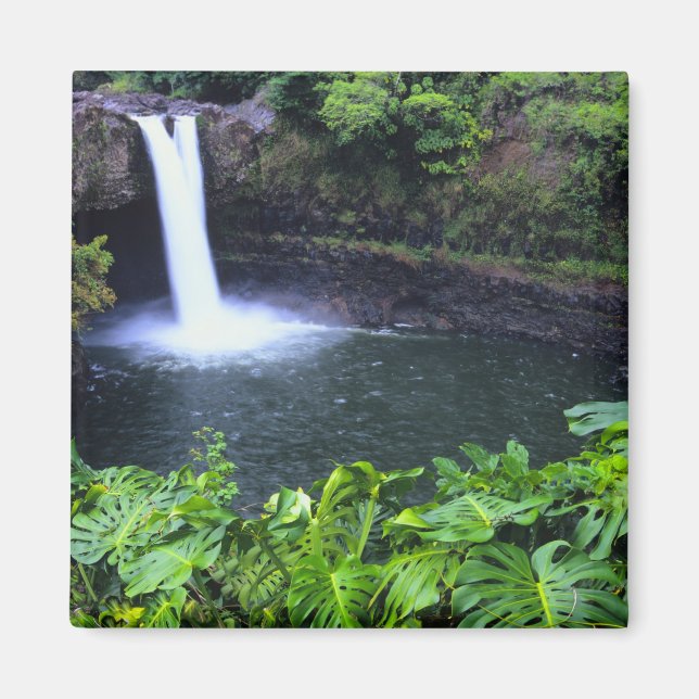 Aimant Hawaii, Grande Île, Hilo, Chutes d'arc-en-ciel, Lu (Devant)