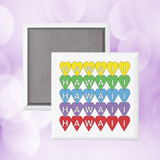 Aimant Hawaii Hearts Rainbow