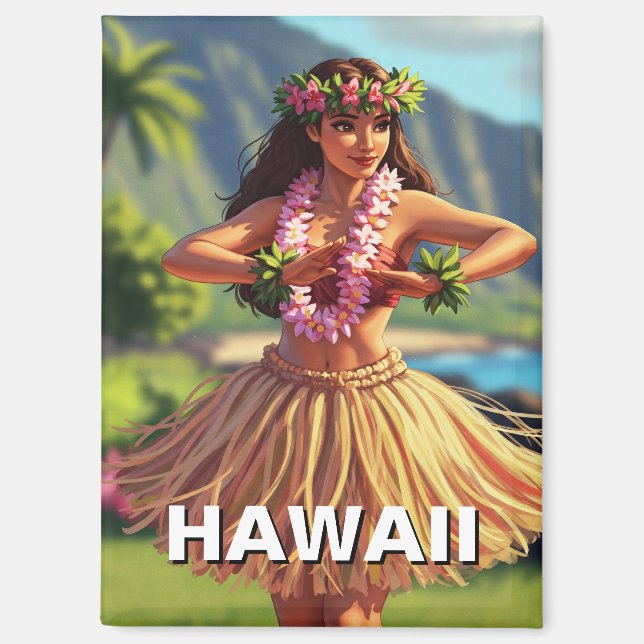 Aimant Hawaii Hula Dancer Voyage (Recto)