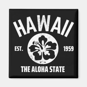Aimant Hawaii L'État Vintage Aloha Graphique