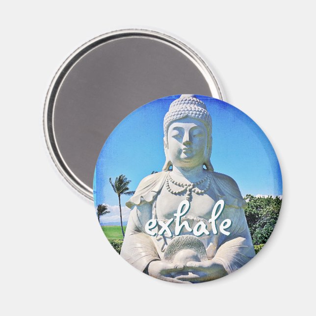 Aimant Hawaii Tropical Buddha Photo Exhale Citation Scrip (Recto/Verso)