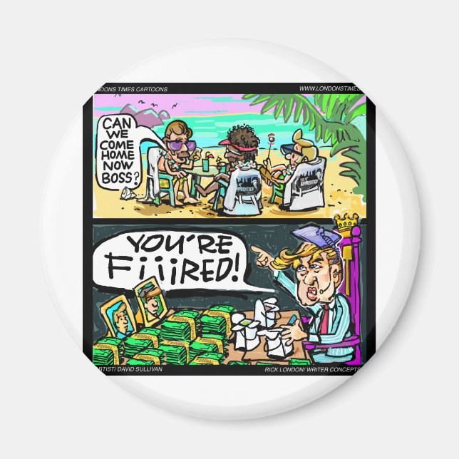 Aimant Hawiian Trump détectives Drôle cadeaux et cartes (Devant)