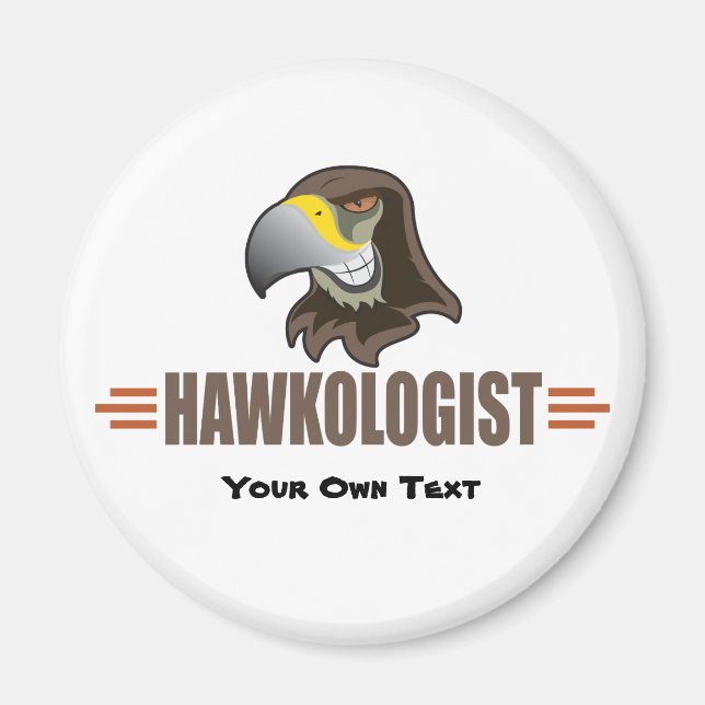 Aimant HAWKS - Oiseaux, mascotte d'équipe sportive scolai (Devant)