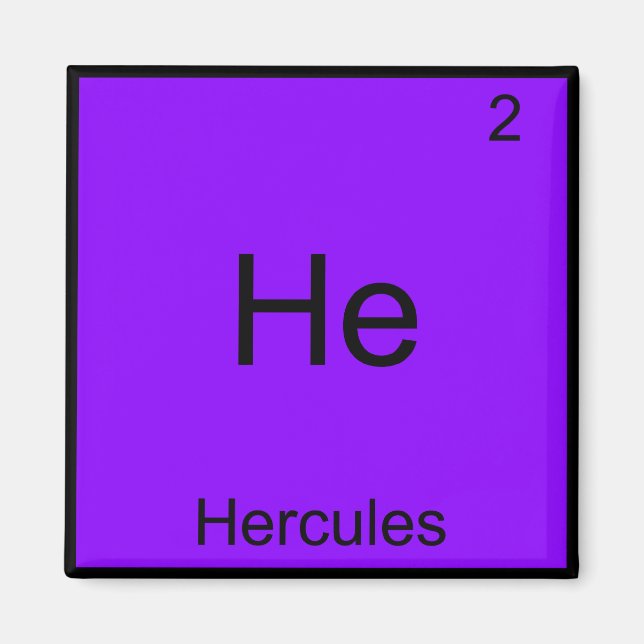Aimant He - Hercules Funny Chimie Élément Symbole Tee (Devant)