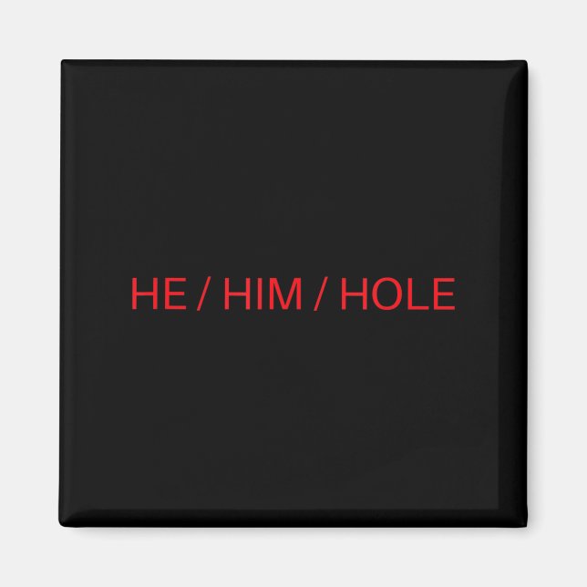 Aimant He Him Hole Shirt Funny Sarcastic Valentine's Day  (Devant)