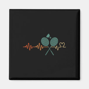 Aimant Hearbeat Volant de badminton Racket Retro Player G