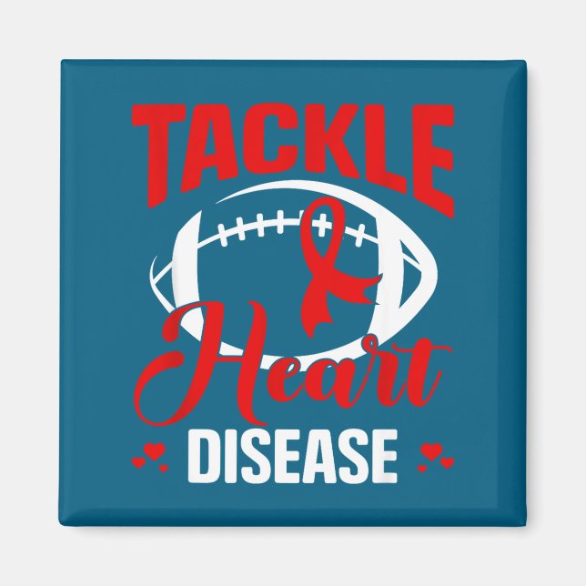 Aimant Heart Disease Awareness Red Heart Tackle Heart Dis (Devant)