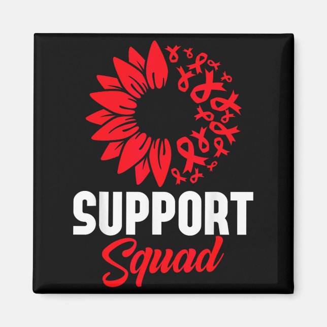 Aimant Heart Disease Awareness Support Squad Stroke Blood (Devant)