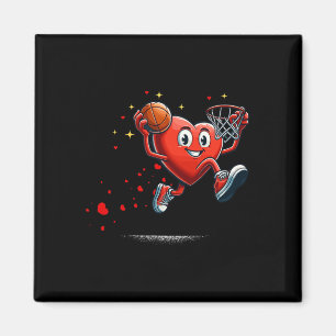 Aimant Heart Dunking Valentines Day Basketball Enfants