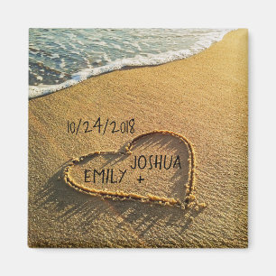 Aimant Heart in the Sand Tropical Beach