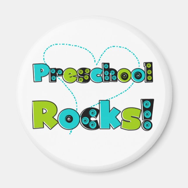 Aimant Heart Preschool Rocks (Devant)