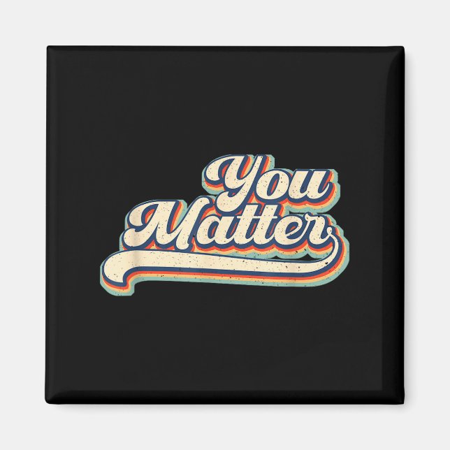 Aimant Heart You Suicide Prevention Awareness Retro Vinta (Devant)