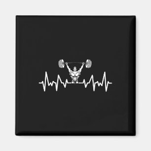 Aimant Heartbeat Barbell Bodybuilding Gym